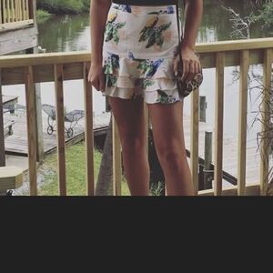 Forever 21 Tropical Skirt With ruffles